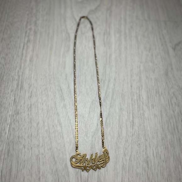 (Ashley) name necklace unworn FAKE GOLD** - Picture 2 of 2